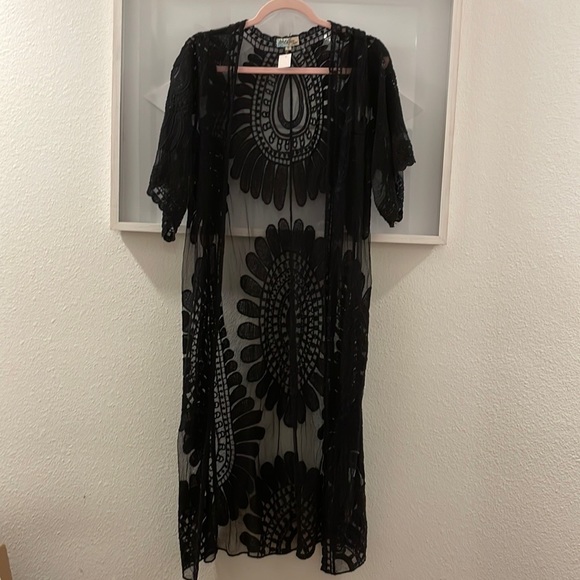 💖🖤Rebellion again black Lacey cover up kimono🖤 - Picture 5 of 5